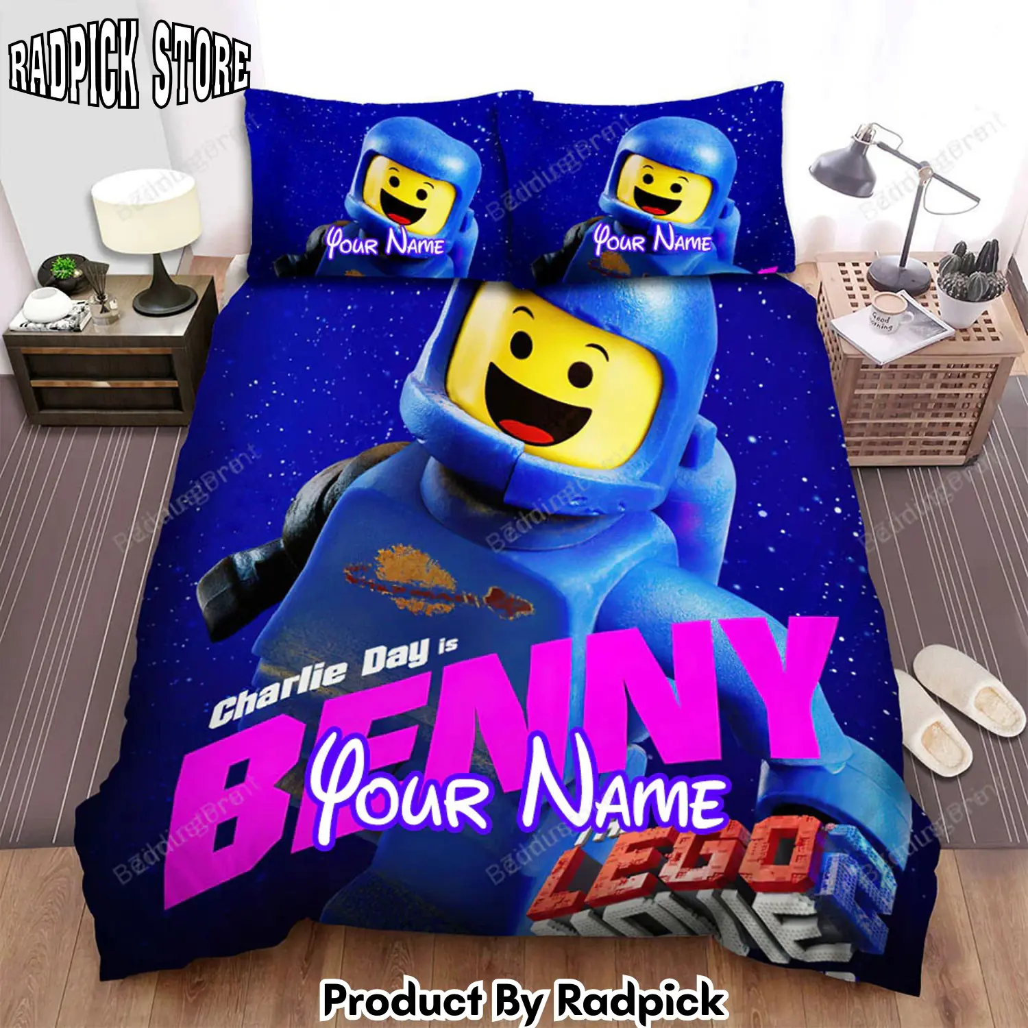 Radpick the lego movie the second part movie poster bed sheets duvet cover personalized name bedding sets rp3271098